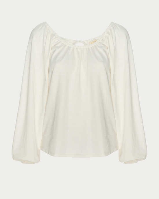 Nation LTD Persephone Gathered Top in Off White 