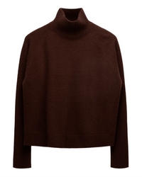 Not Monday Clothing Sloane Cashmere Turtleneck in Currant