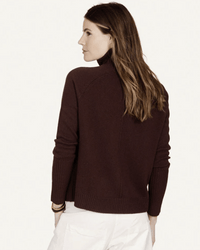 Not Monday Clothing Sloane Cashmere Turtleneck in Currant