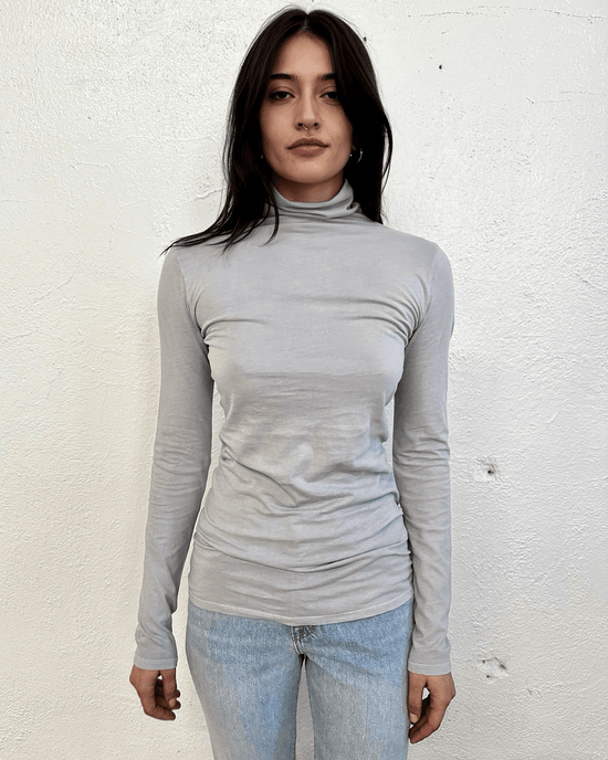 NSF Wex L/S Mock Neck in Ciel 