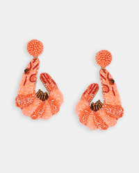 Olivia Dar Jewelry Orange Shrimp Earrings in Orange