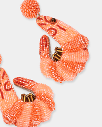 Olivia Dar Jewelry Orange Shrimp Earrings in Orange