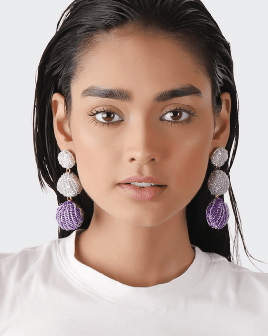 Olivia Dar Jewelry Purple Venus Earrings in Purple