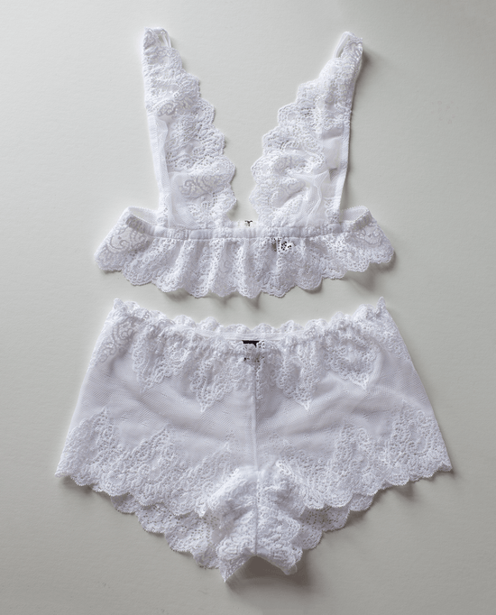 Only Hearts Lingerie SFL Fairy Bralette & Hipster Set in White