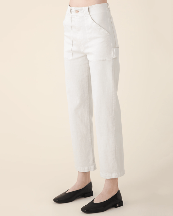 Prairie Underground Clothing Long Carpenter Pant in Oyster