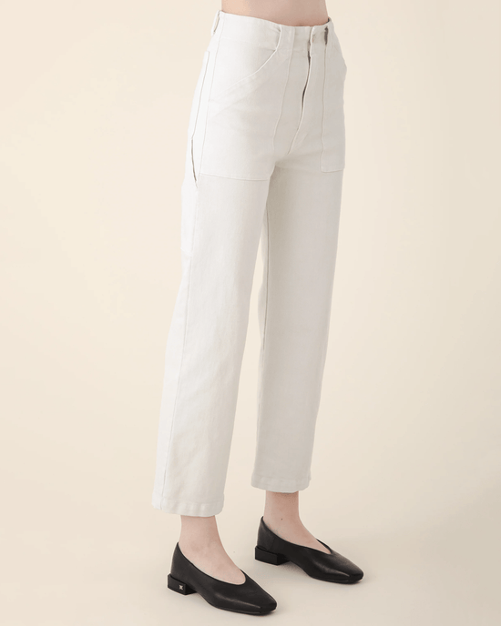 Prairie Underground Clothing Long Carpenter Pant in Oyster