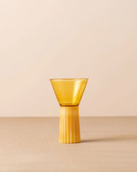 Saarde Home Kairos Wine Glass in Yellow Topaz