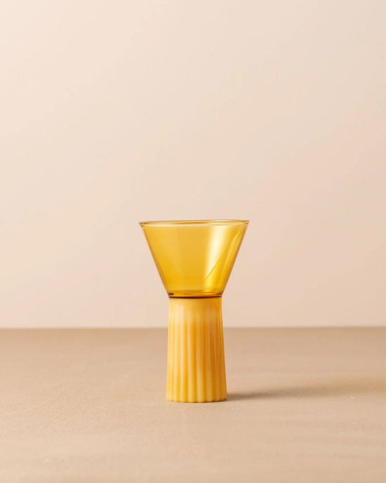 Saarde Home Kairos Wine Glass in Yellow Topaz