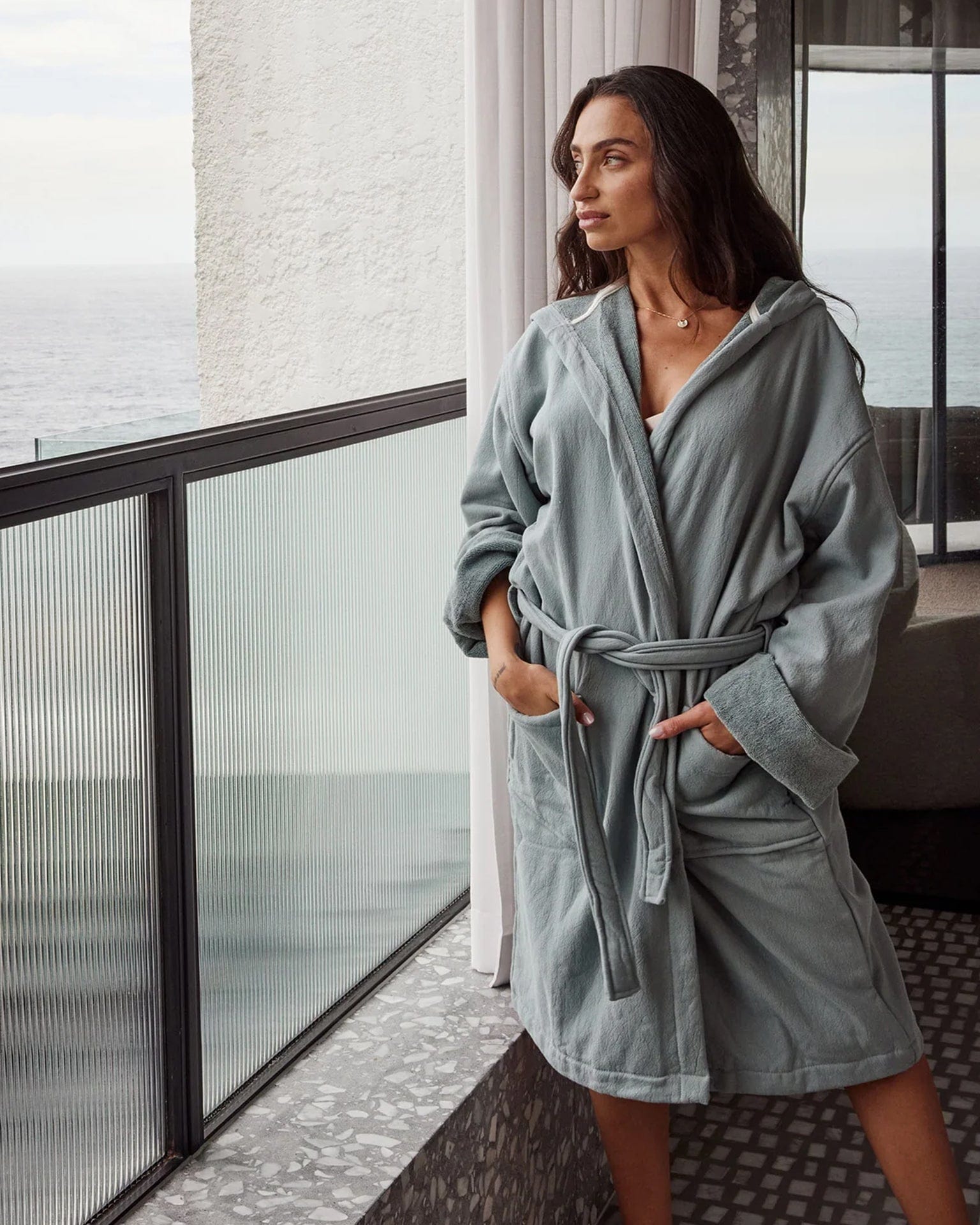 Vintage Wash Robe in Sage