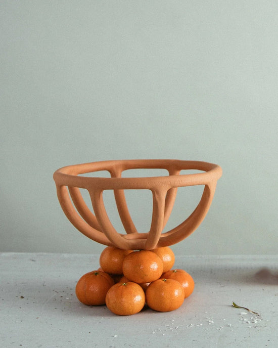 SIN Home Prong Fruit Bowl in Terracotta