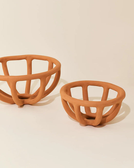 SIN Home Prong Fruit Bowl in Terracotta