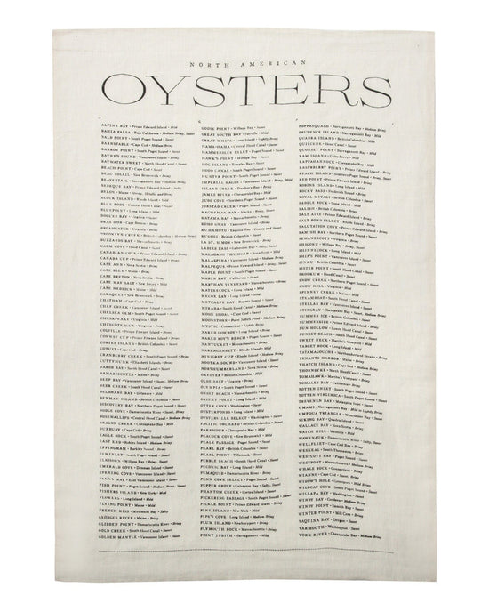 SIR / MADAM Home Oyster List Tea Towel, Oyster White