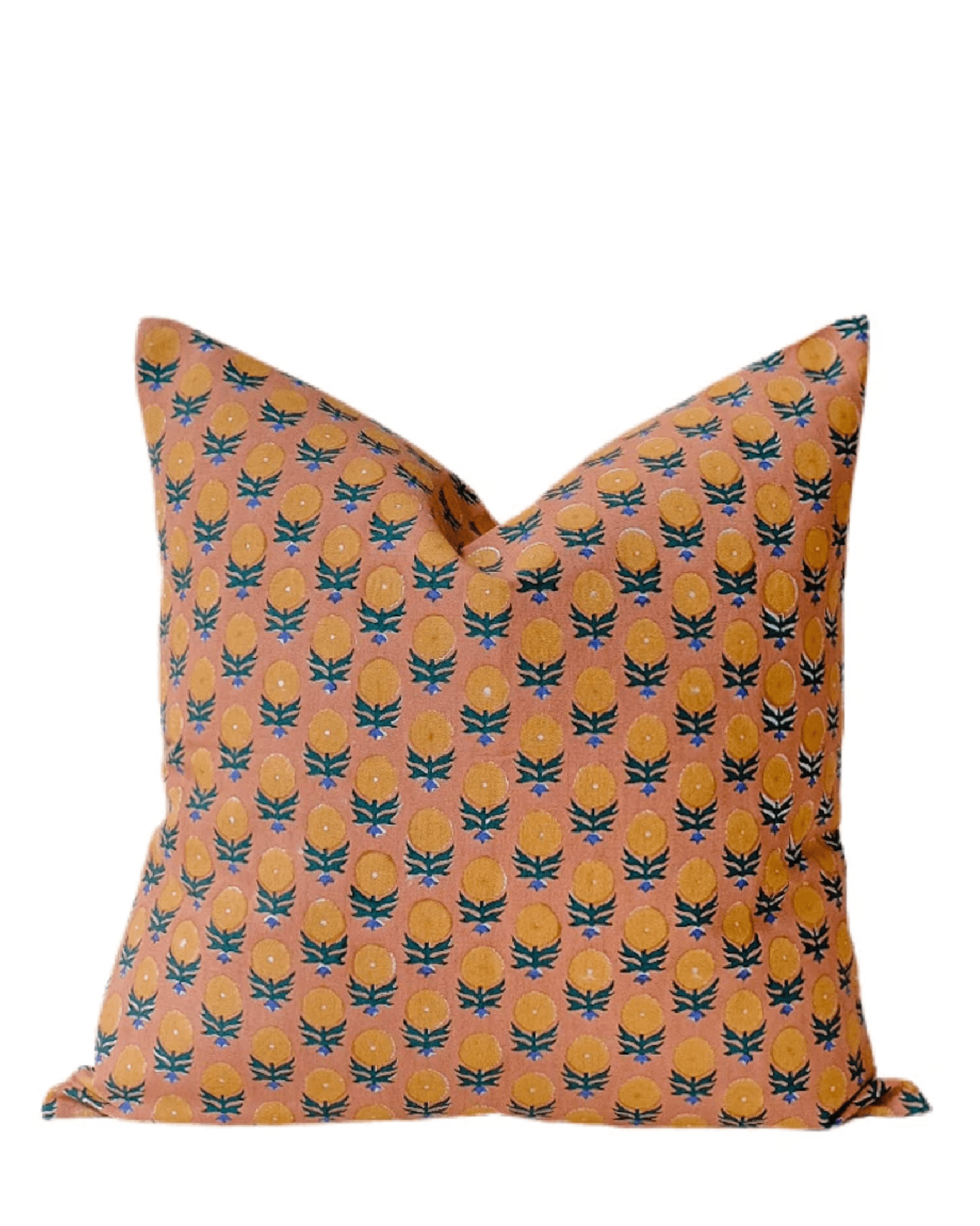 Pakhi Linen Pillow - 18 x 18 in Clay Tile