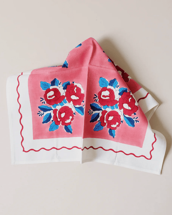 Soil to Studio Home Bubblegum Pink / O/S Sara Table Napkins S/4 in Bubblegum Pink