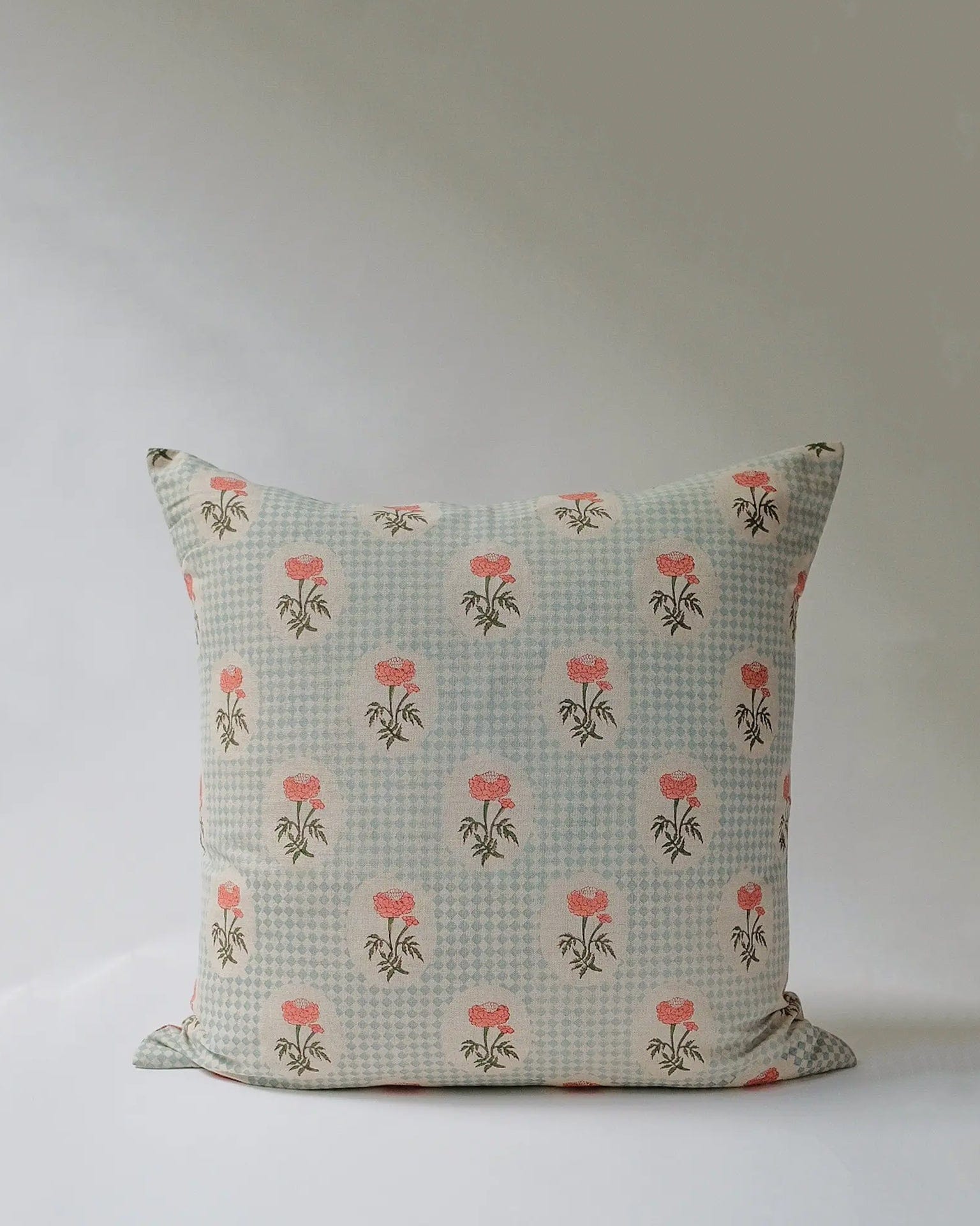 Zara Linen Pillow - 18 x 18 in Sky Blue