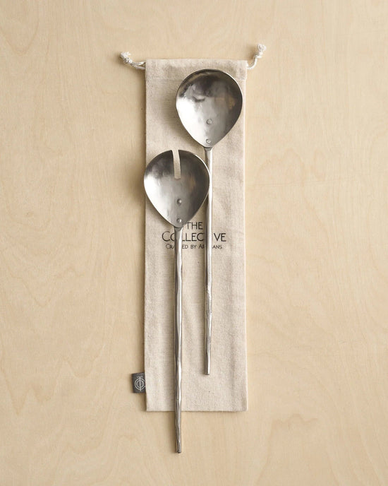 The Collective Forge Pewter Salad Servers - S/2 