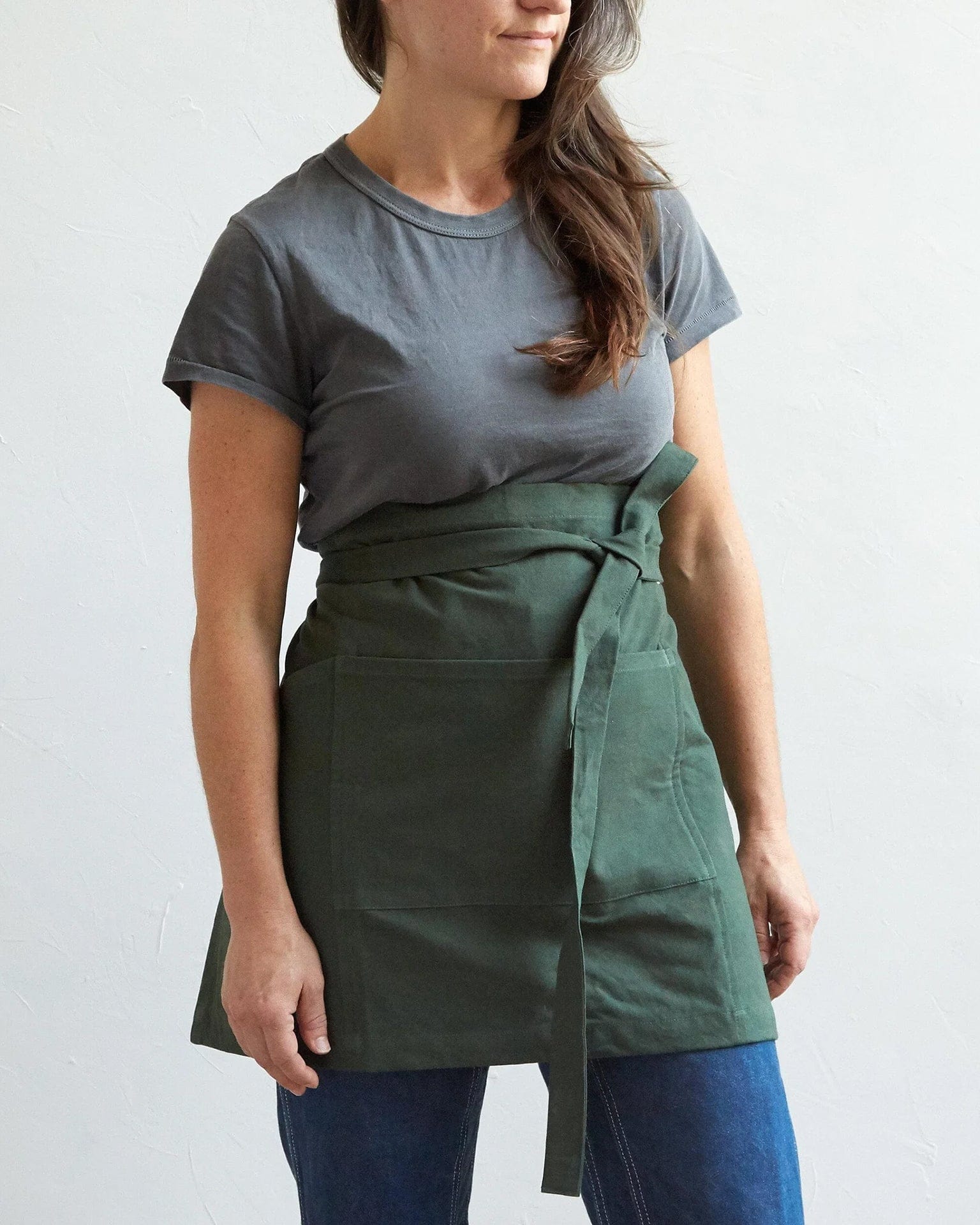 Canvas Workshop Half Apron in Fern