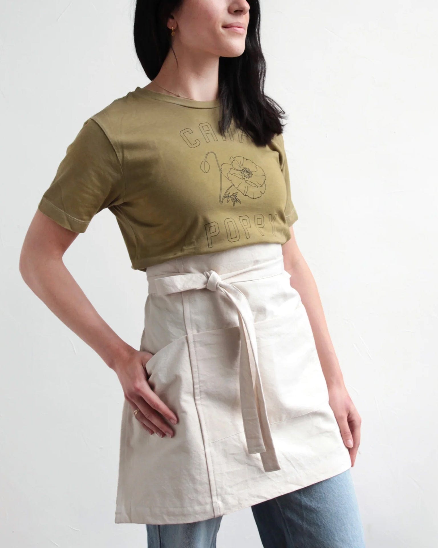 Canvas Workshop Half Apron in Natural