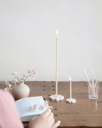 The Floral Society Home Parchment Long Stem Candles in Parchment