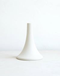 The Floral Society Home Matte White Tall Ceramic Grand Taper Holder in Matte White