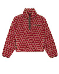 the Great Outdoors Outerwear The Plush Terrain Half Zip in Poppy Geo