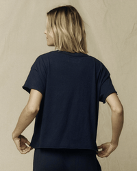 the Great The Crop Tee in True Navy 