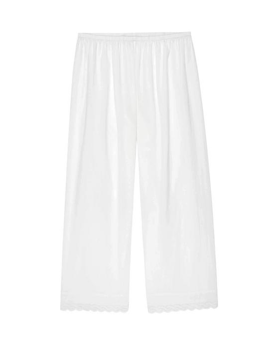 the Great Sleep The Eyelet Easy Sleep Pant in True White