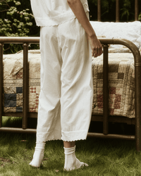 the Great Sleep The Eyelet Easy Sleep Pant in True White