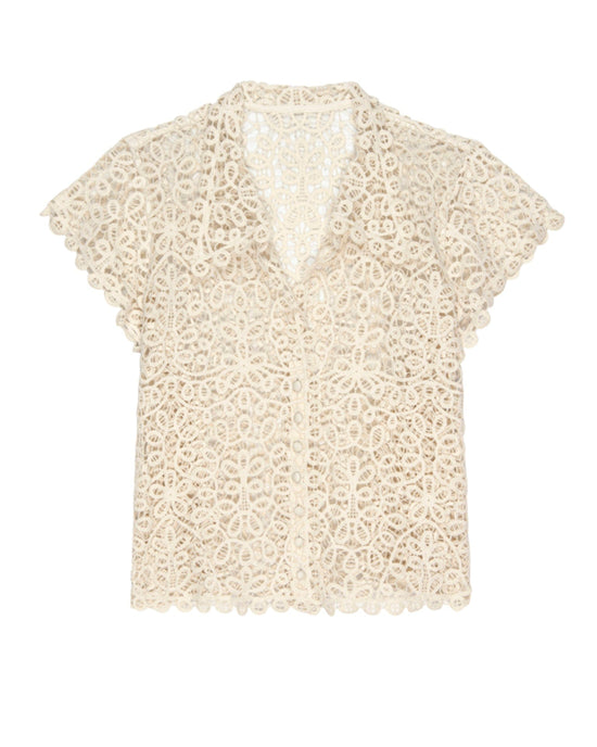 the Great The Lattice Top w/ Cami in Cream 