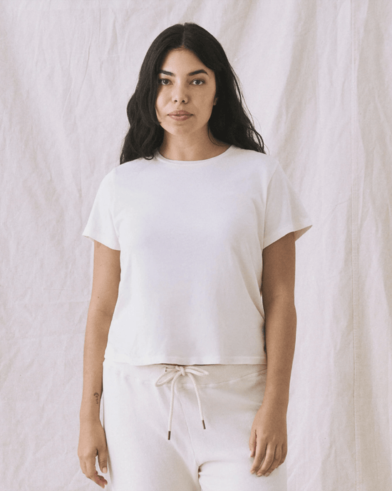 the Great Clothing The Little Tee in Washed White