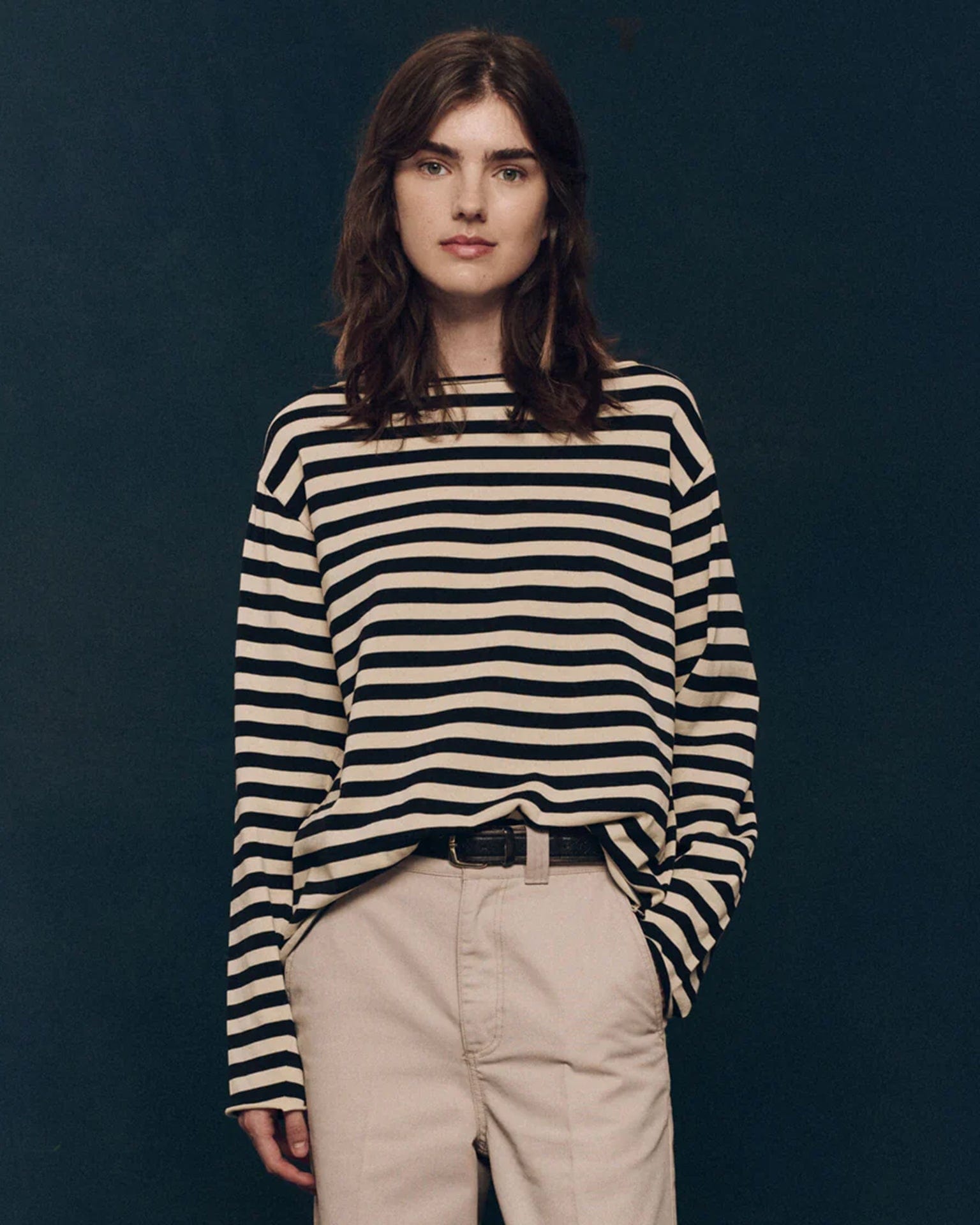 The Sailor Sweater in Black Stripe