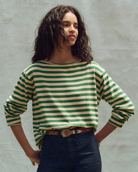 the Great Clothing The Sailor Sweater in Dill Stripe