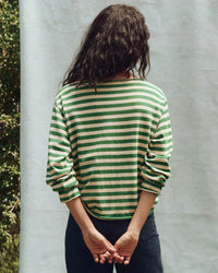 the Great Clothing The Sailor Sweater in Dill Stripe