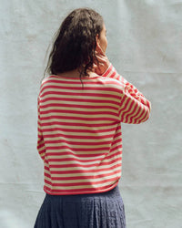 the Great Clothing The Sailor Sweater in Punch Stripe