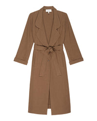 the Great The Trapunto Trench Coat in Camel 