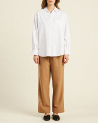 Trovata Birds of Paradis Clothing Blake Oversized Shirt in White