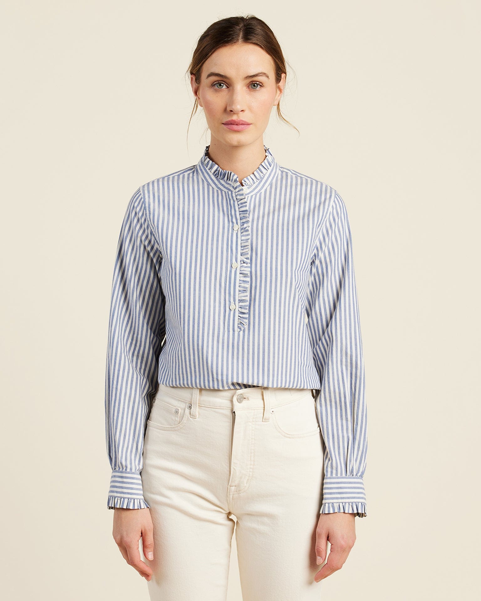 Breezy Blouse in Navy Stripe