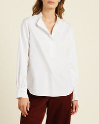 Trovata Birds of Paradis Clothing Breezy Blouse in White