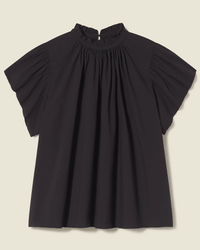 Trovata Birds of Paradis Clothing Carla Highneck Shirt in Classic Black