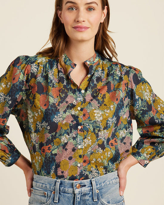 Trovata Birds of Paradis Clara Blouse in Deep Bramble 