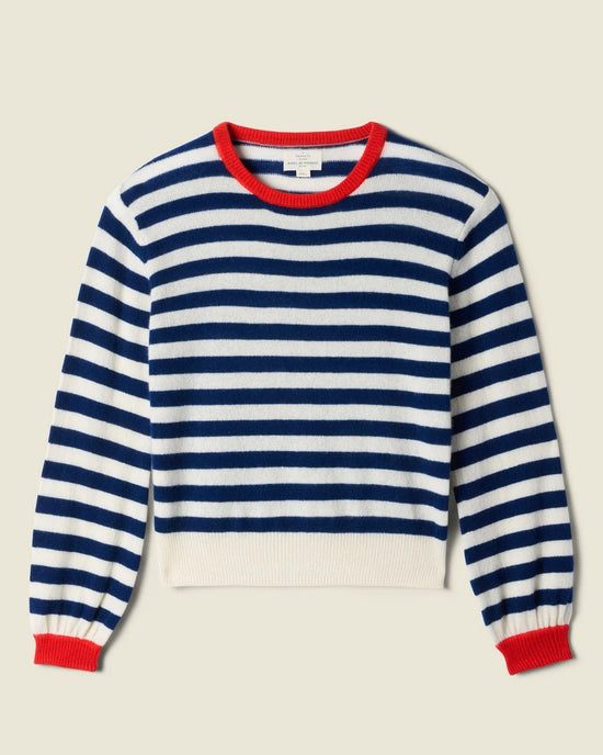 Trovata Birds of Paradis Ryann Sweater in Navy Stripe w/ Red 