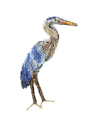 Trovelore Jewelry Blue Heron Brooch Pin