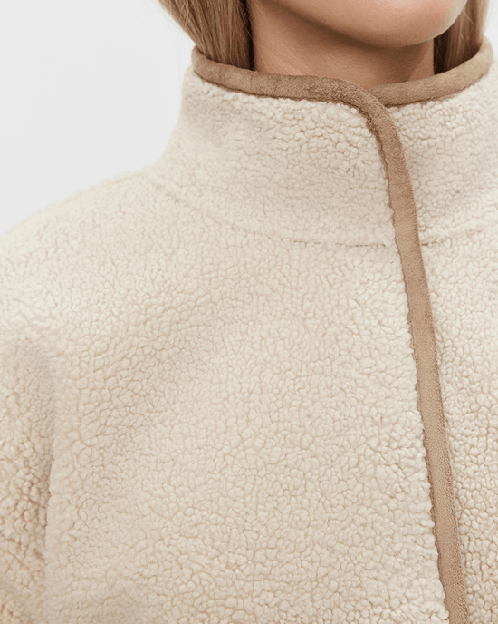 Velvet by Graham & Spencer Clothing Albany Mock Neck Jacket in Sand