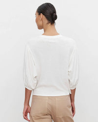 Velvet by Graham & Spencer Amara 3/4 Sleeve Top in White 