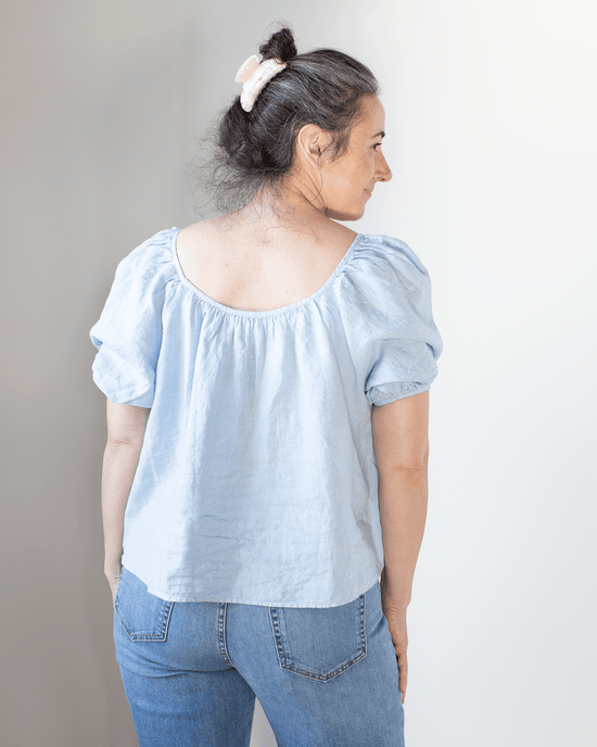 Velvet by Graham & Spencer Clothing Dana S/S Puff Top in Billow