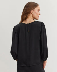 Velvet by Graham & Spencer Clothing Esme L/S Top in Black