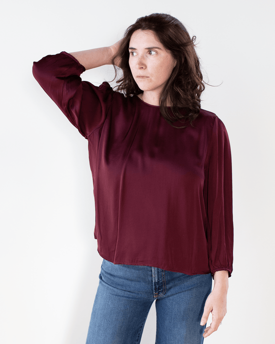 Velvet by Graham & Spencer Esme L/S Top in Wildberry 