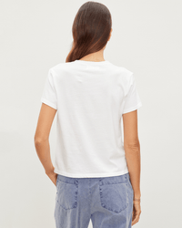 Velvet by Graham & Spencer Clothing Frankie S/S Crew Neck in White