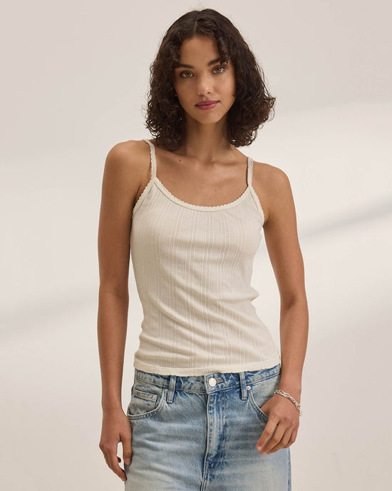 Velvet by Graham & Spencer Iniku Tank Top in Pearl 