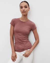 Velvet by Graham & Spencer Clothing Jemma S/S Crew Neck Top in Blush